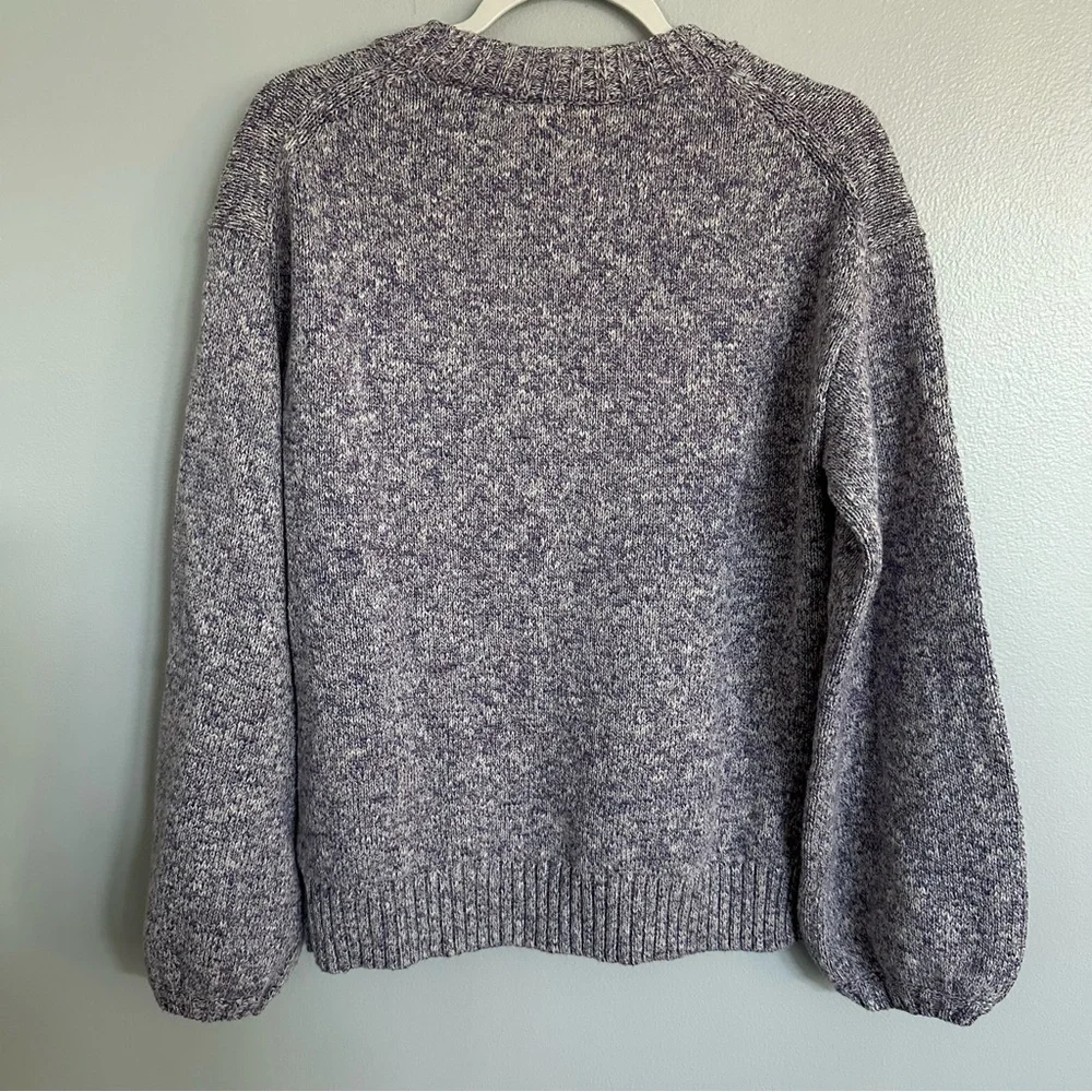 J Crew Puff Sleeve Crewneck Sweater